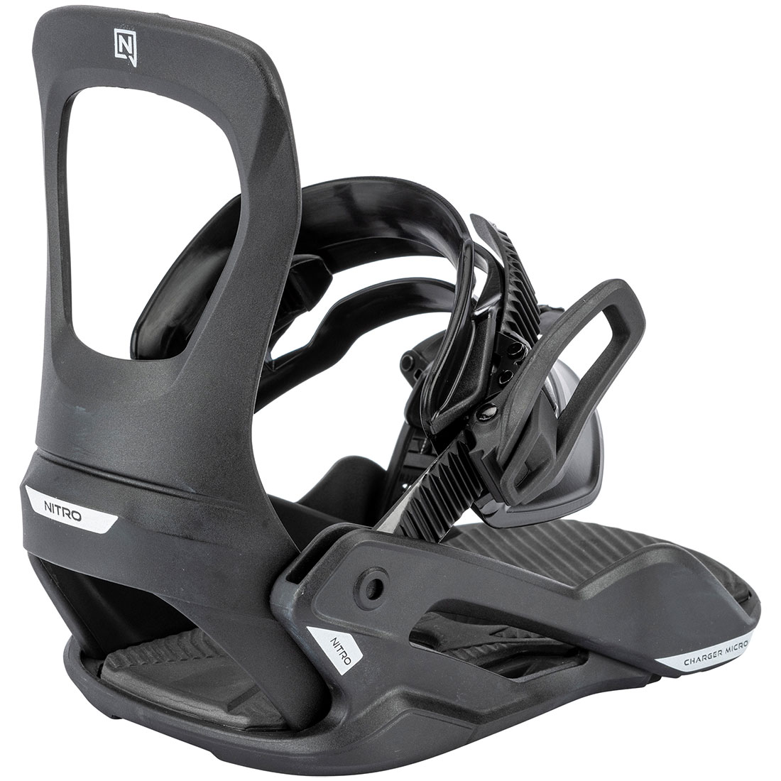 Nitro Snowboard Set - Ripper Kids 106 + Micro Charger Ultra Black XS - 2