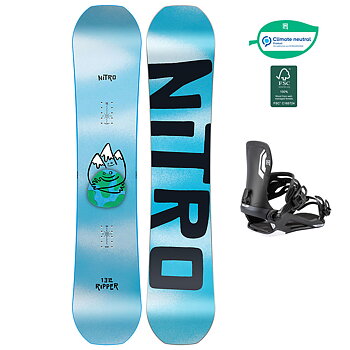 Nitro Snowboardpaket - Ripper Youth 132 + Talent Ultra Black M