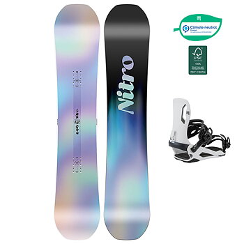Nitro Snowboard Set - Spirit Youth 137 + Talent White S