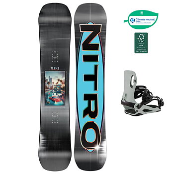 Nitro Snowboard Set - Mini Thrills 143 + Talent Neutral Gray M