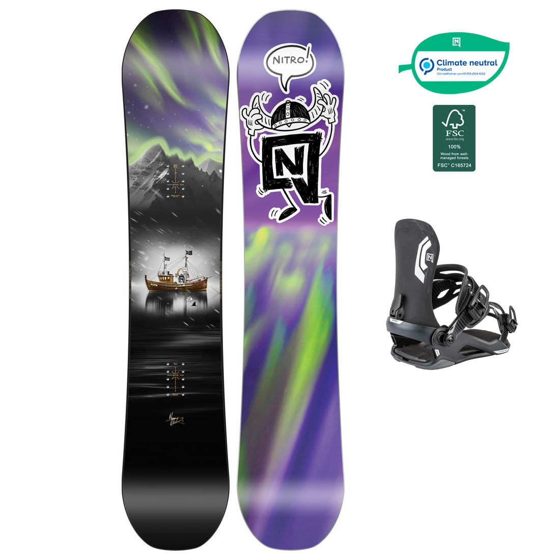 nitro mini pro snowboard Cheap Thrills Mens 2026 caliber park snowboard Nitro Snowboard Set - Future