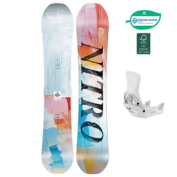 Nitro Snowboardpaket - Lectra Abstract 152 + Step On White L