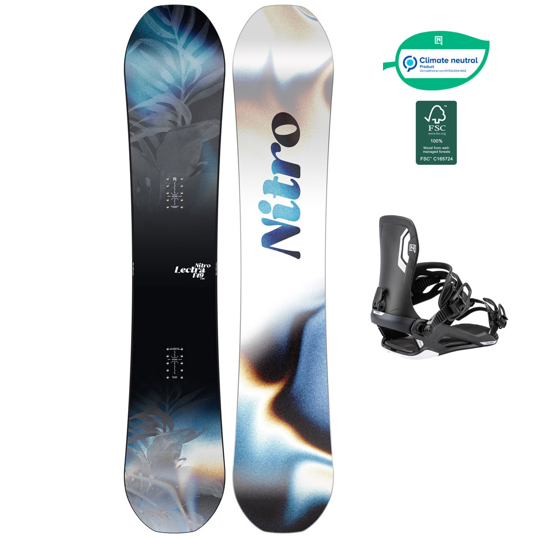 Nitro Snowboard Set - Lectra Leaf 149 + Talent Ultra Black M