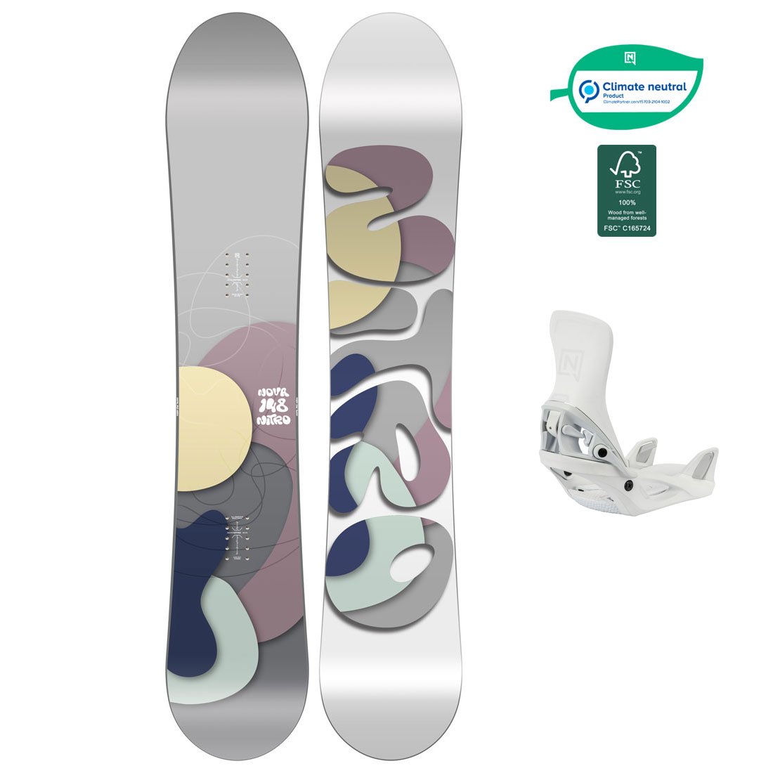 Nitro Snowboardpaket - Nova 152 + Step On White L