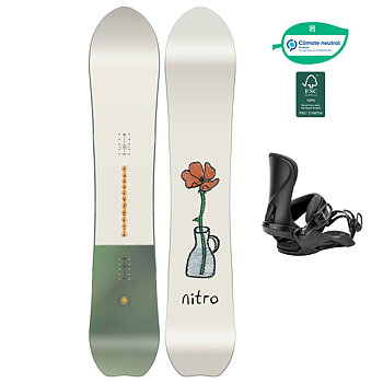 Nitro Snowboardpaket - Drop 142 + Cosmic Ultra Black S/M