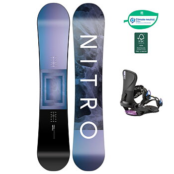 Nitro Snowboardpaket - Fate 150 + Fate Ultra Black S/M