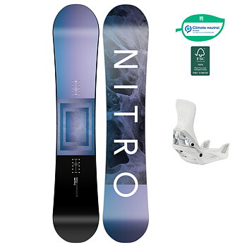 Nitro Snowboardpaket - Fate 153 + Step On White L