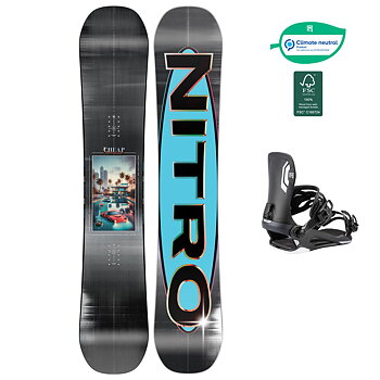 Nitro Snowboardpaket - Cheap Thrills 157 + Talent Ultra Black M