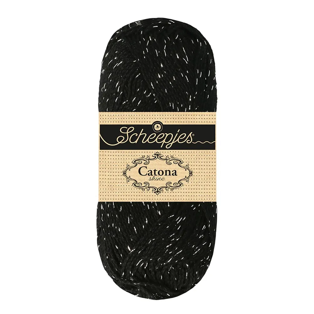 Catona Shine  Jet Black - Silver  110-S