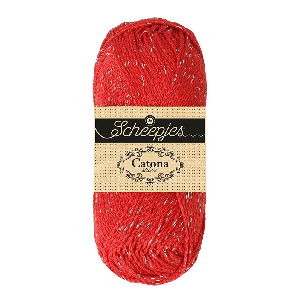 Catona Shine  Hot Red - Silver 115-S