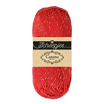 Catona Shine  Hot Red - Silver 115-S