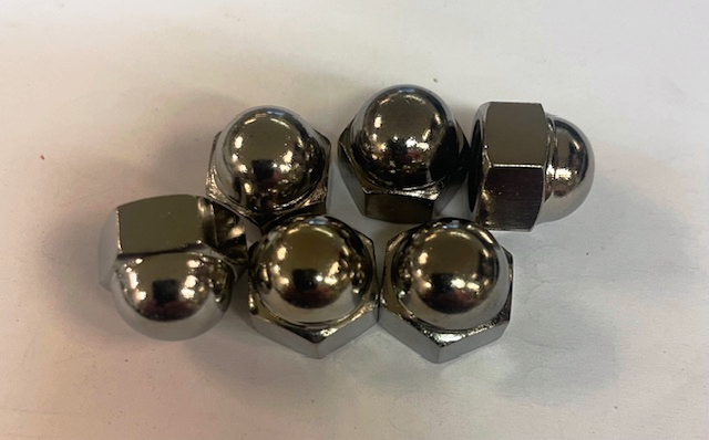 Kupolmutter Unf 3/8"-24 Chr, Låg Modell
