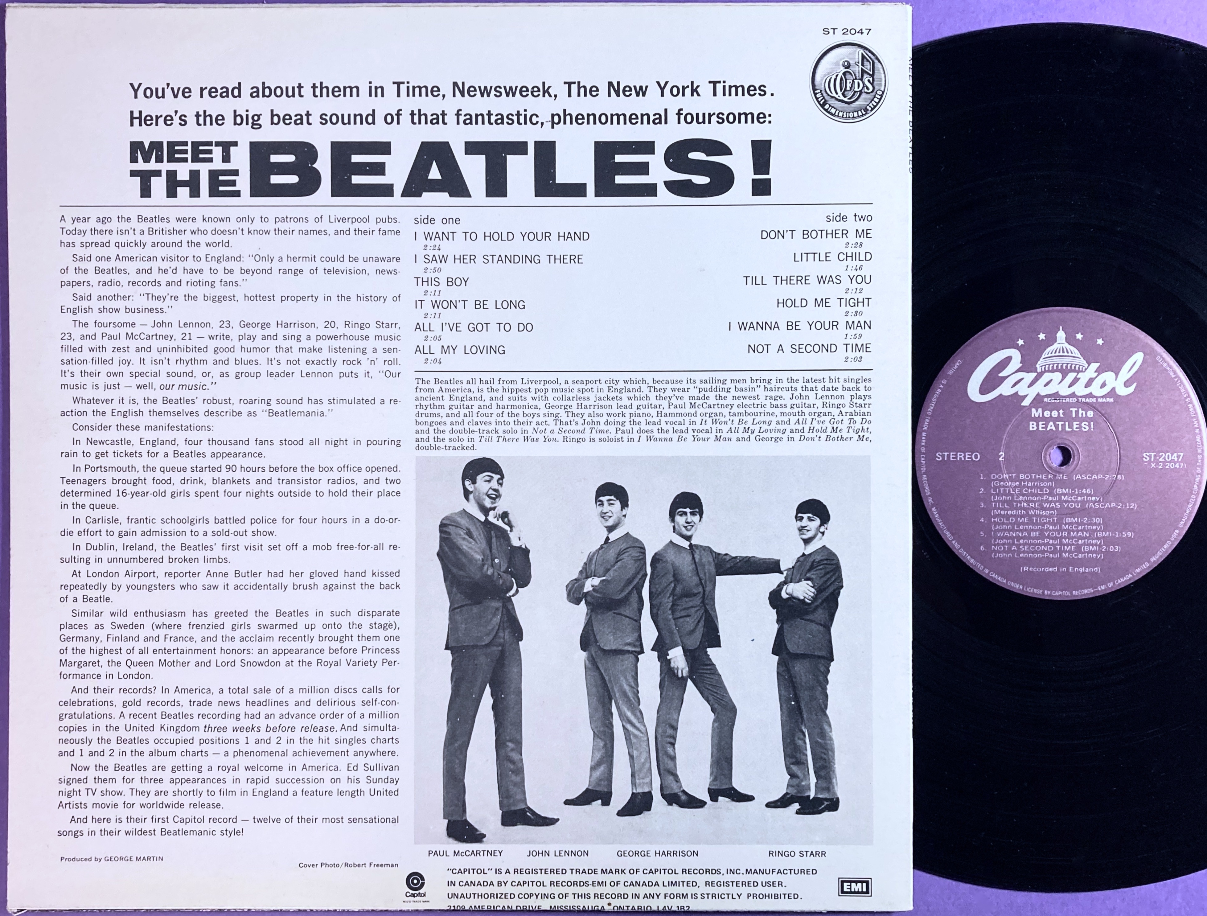 BEATLES -  Meet the Beatles Can LP 1964 - 2