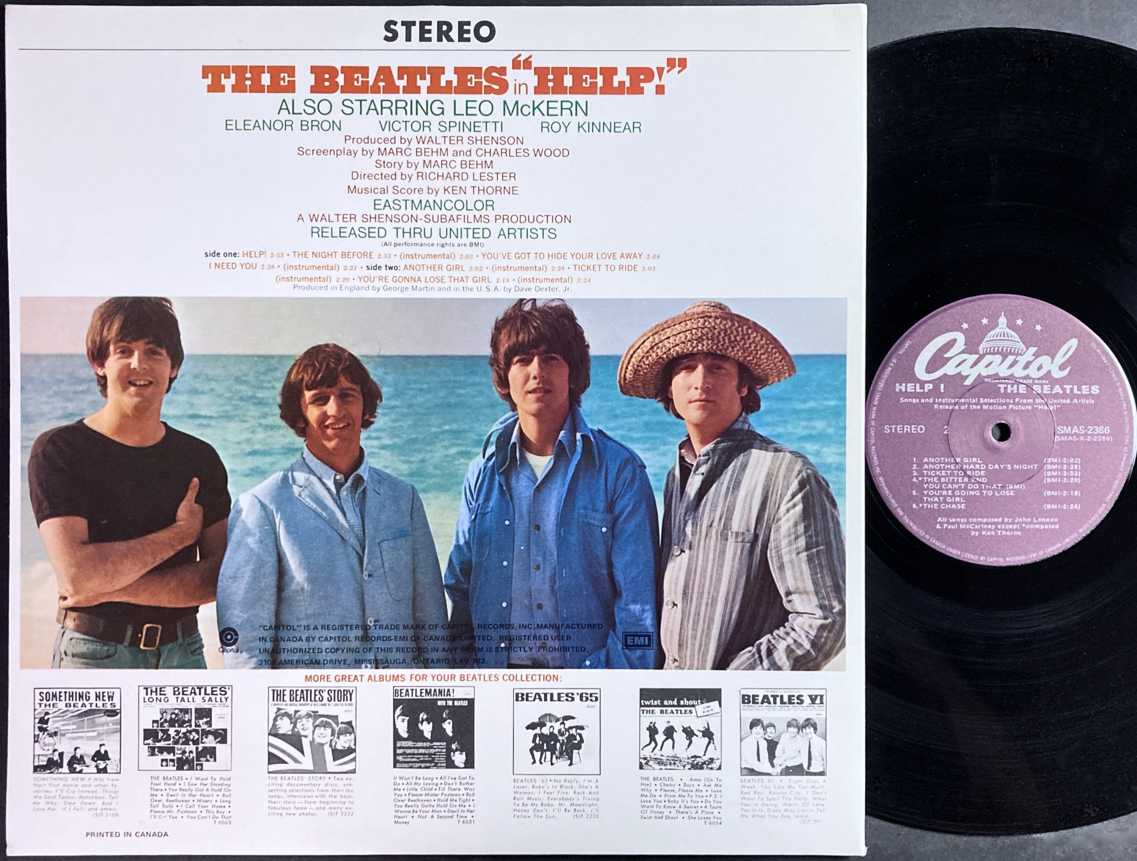 BEATLES - Help! Can LP 1965 - 2