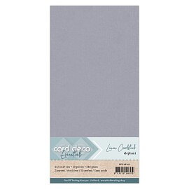 Card Deco Linen - 4K - Elephant Grey 10-p