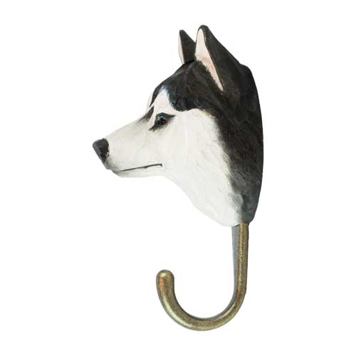Hand-carved hook Siberian Husky - 4