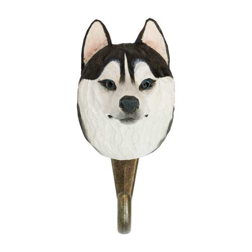 Hand-carved hook Siberian Husky - 5