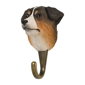 Hand-carved hook Australian Shepherd