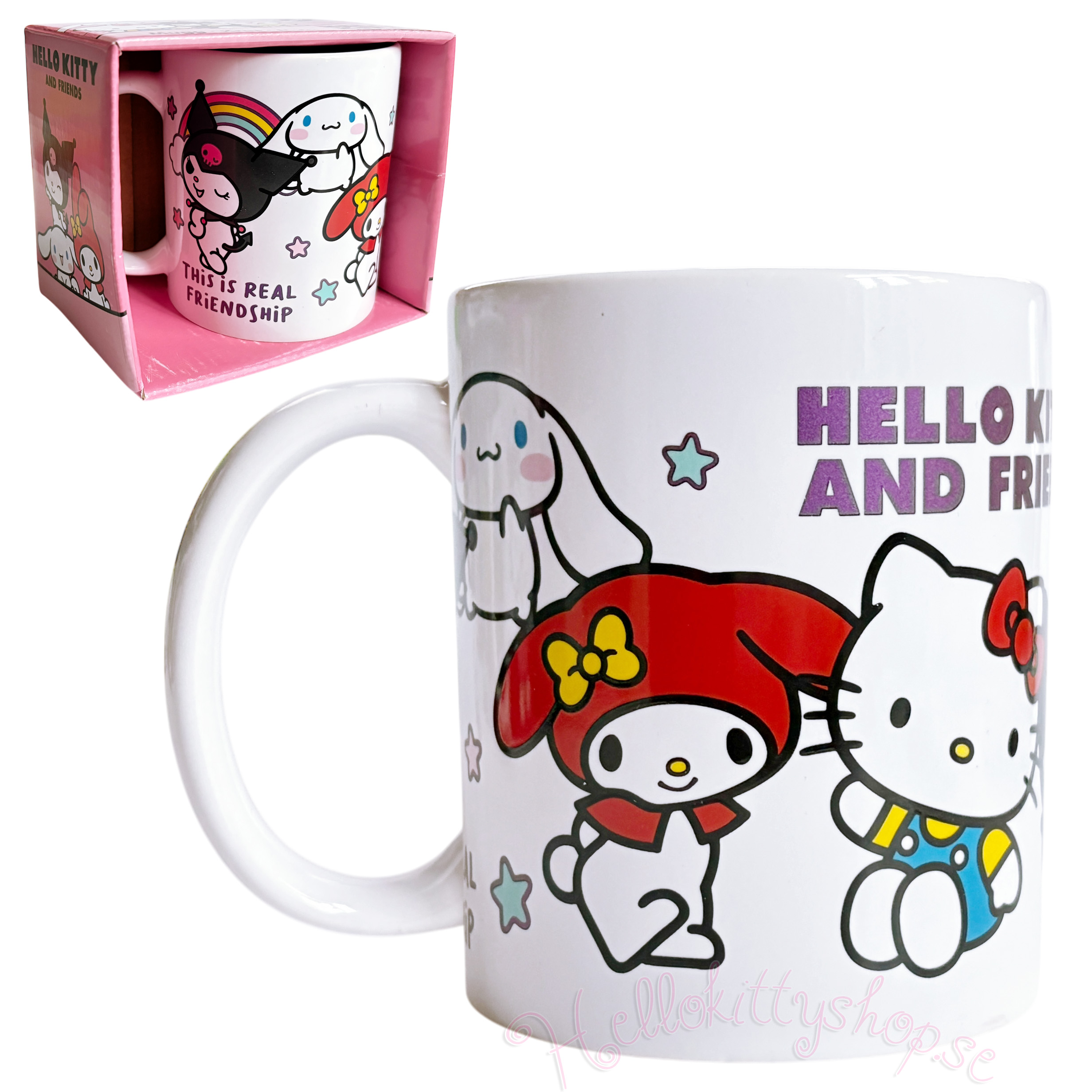 Hello Kitty & Friends Porslinsmugg 330 ml i Presentask