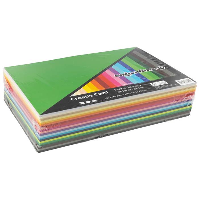 Kartong A4 180g sort 300/fp - 2