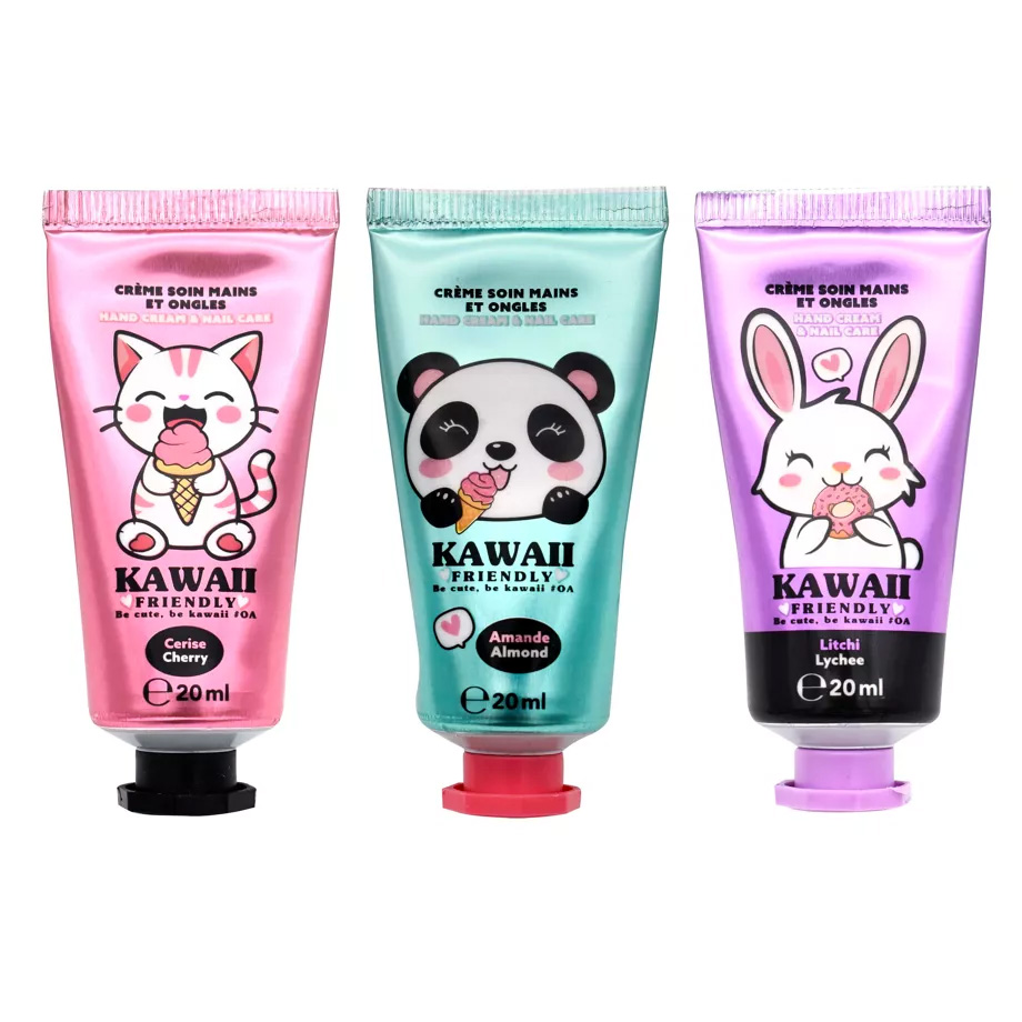 Kawaii Friendly Fuktgivande och Doftande Handkräm 20 ml - Set med 3 st - 4