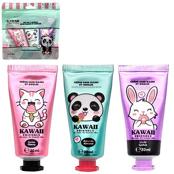 Kawaii Friendly Fuktgivande och Doftande Handkräm 20 ml - Set med 3 st