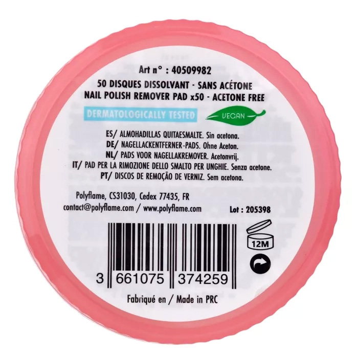 Hello Kitty & Kuromi nagellacksborttagningspads med doft av Rose - 50 st - 4