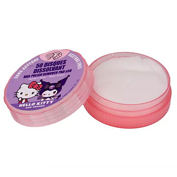 Hello Kitty & Kuromi nagellacksborttagningspads med doft av Rose - 50 st