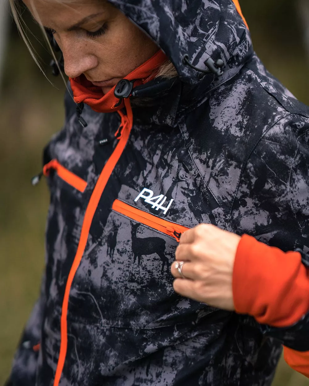 P4H Elite Black Camo jaktjacka Dam - 6