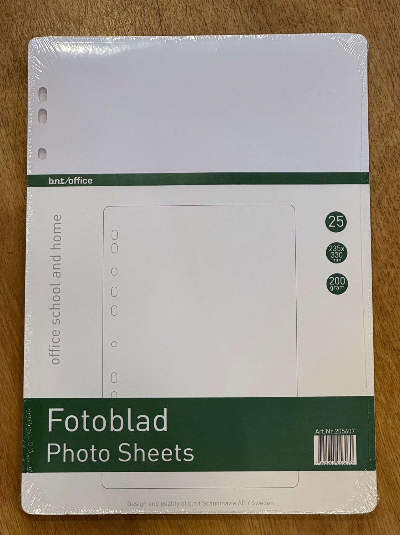 Kartongblad 235x330 25-p Vita 200g