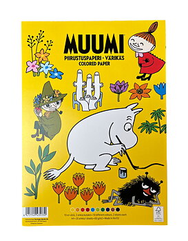 Moomin Drawing Pad A4 - Colored paper