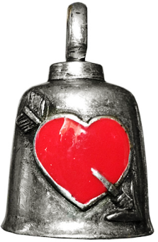Gremlin Bell Heart  1 1/4"x7/8"