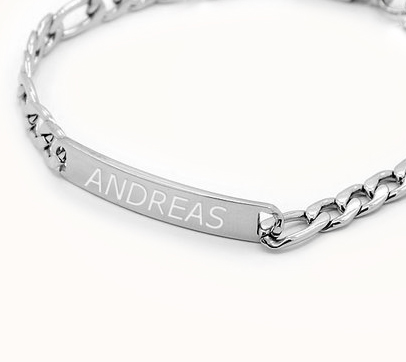 Sérsniðin áletruð armbönd 7 mm - Ryðfrítt stál - 4