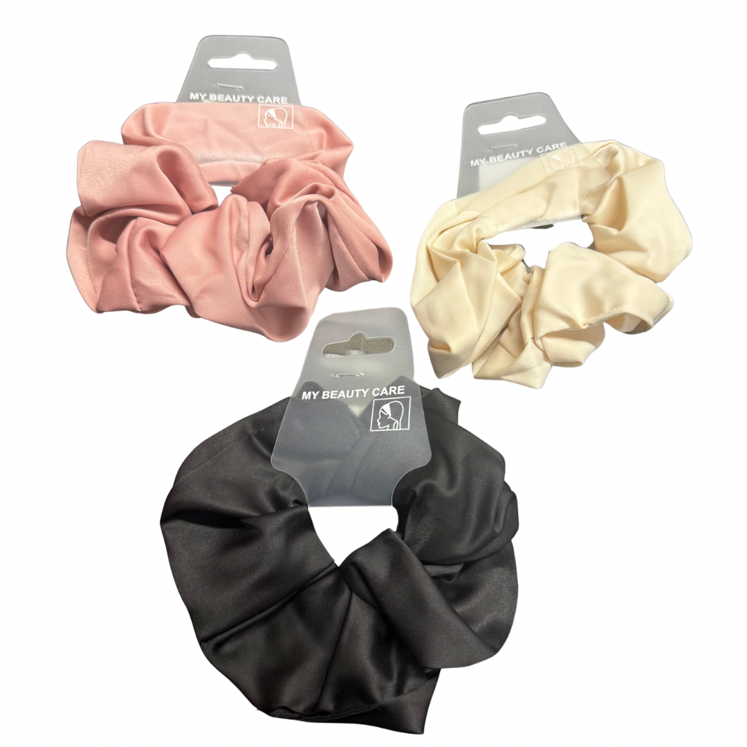 Scrunchie – Svart, Rosa & Krämvit