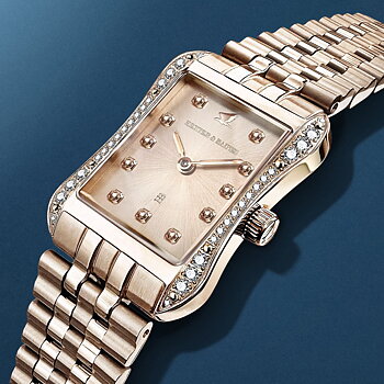 H&B Cronvas Pavé, Rose Gold Sunray