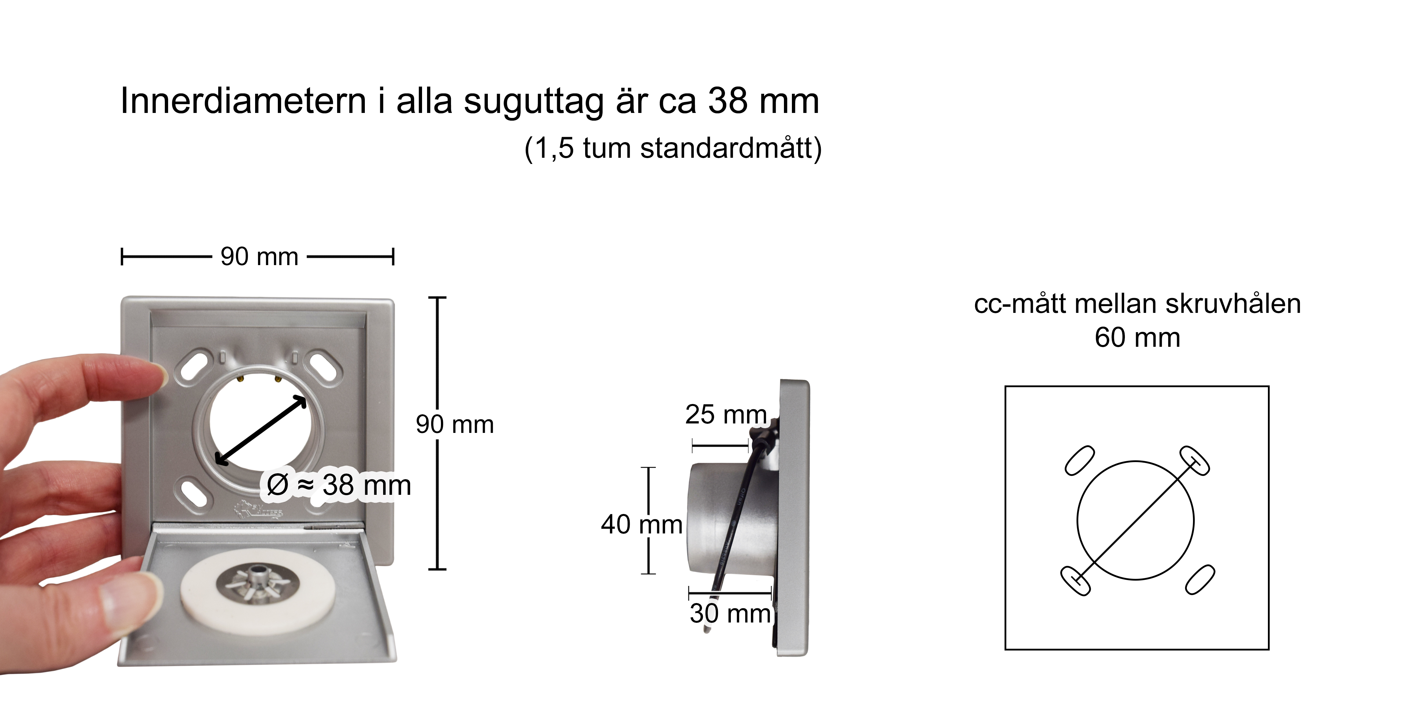 Suguttag Square, plast silver - 4