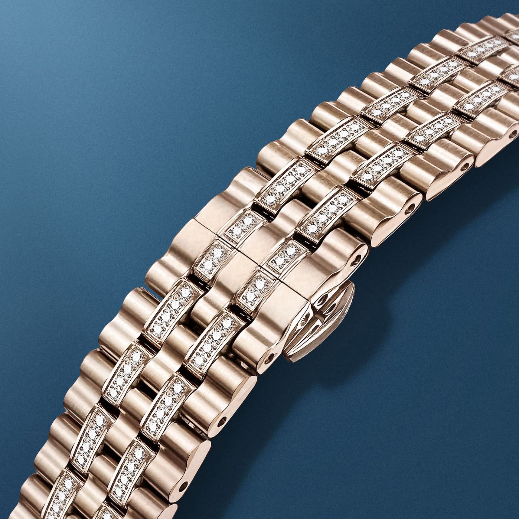 H&B Cronvas Duo Pavé, Rose Gold & White - 5