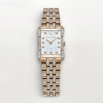 H&B Cronvas Duo Pavé, Rose Gold & White