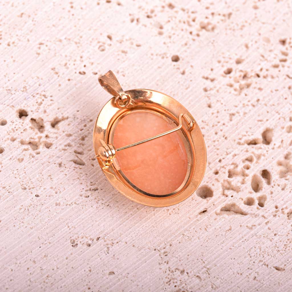 Camé-vedhæng/broche, vintage - 5