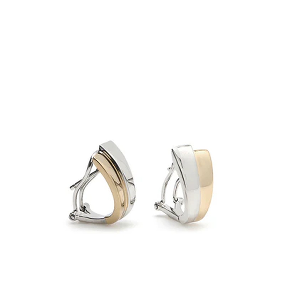 Lineargent two-color clasp örhängen  - 2