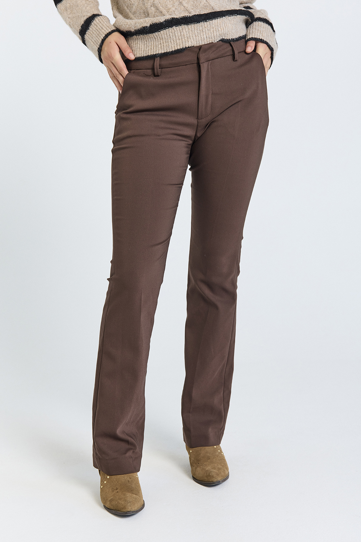 Isadora  pants bootcut - Coffee Bean - 5