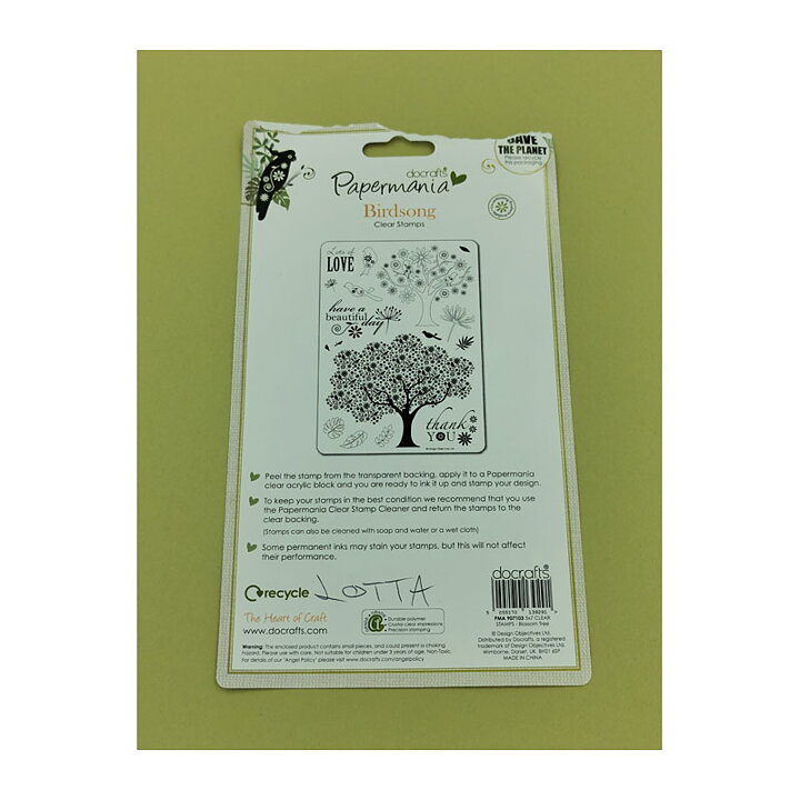 Clear Stamps Second Hand - Papermania Birdsong