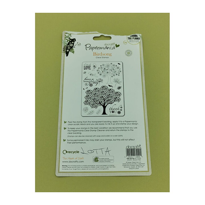 Clear Stamps Second Hand - Papermania Birdsong