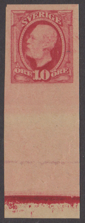 F 54p, 10 öre Oscar II färgavdrag