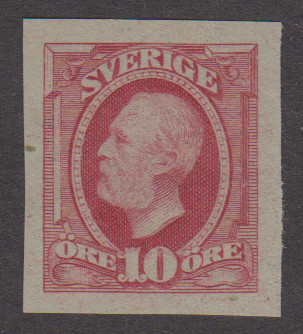 F 54, 10 öre Oscar II färgavdrag