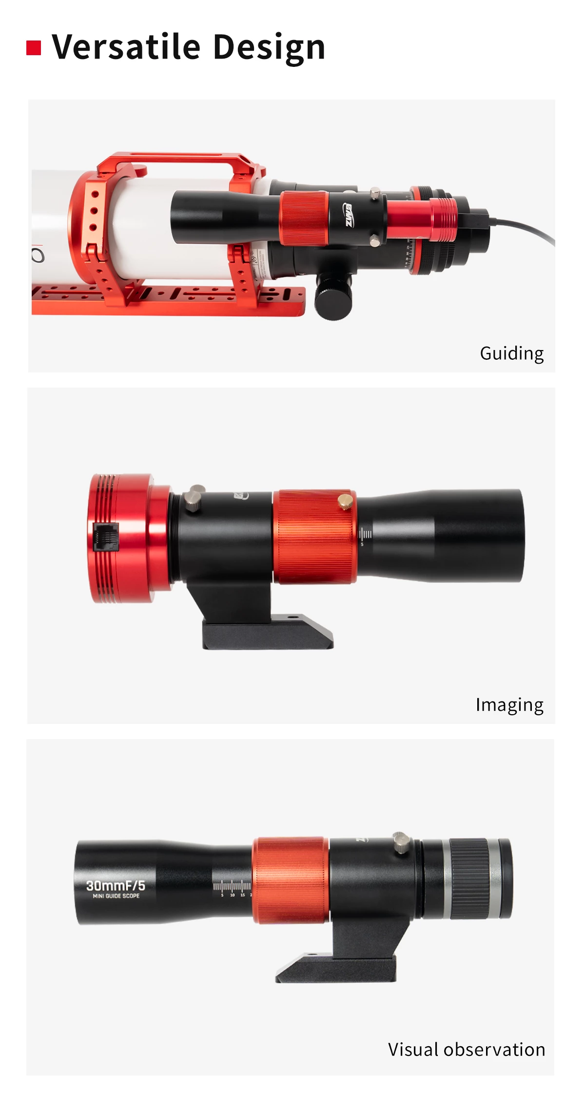 ZWO 30 MM F5 MINI GUIDETELESKOP - 14