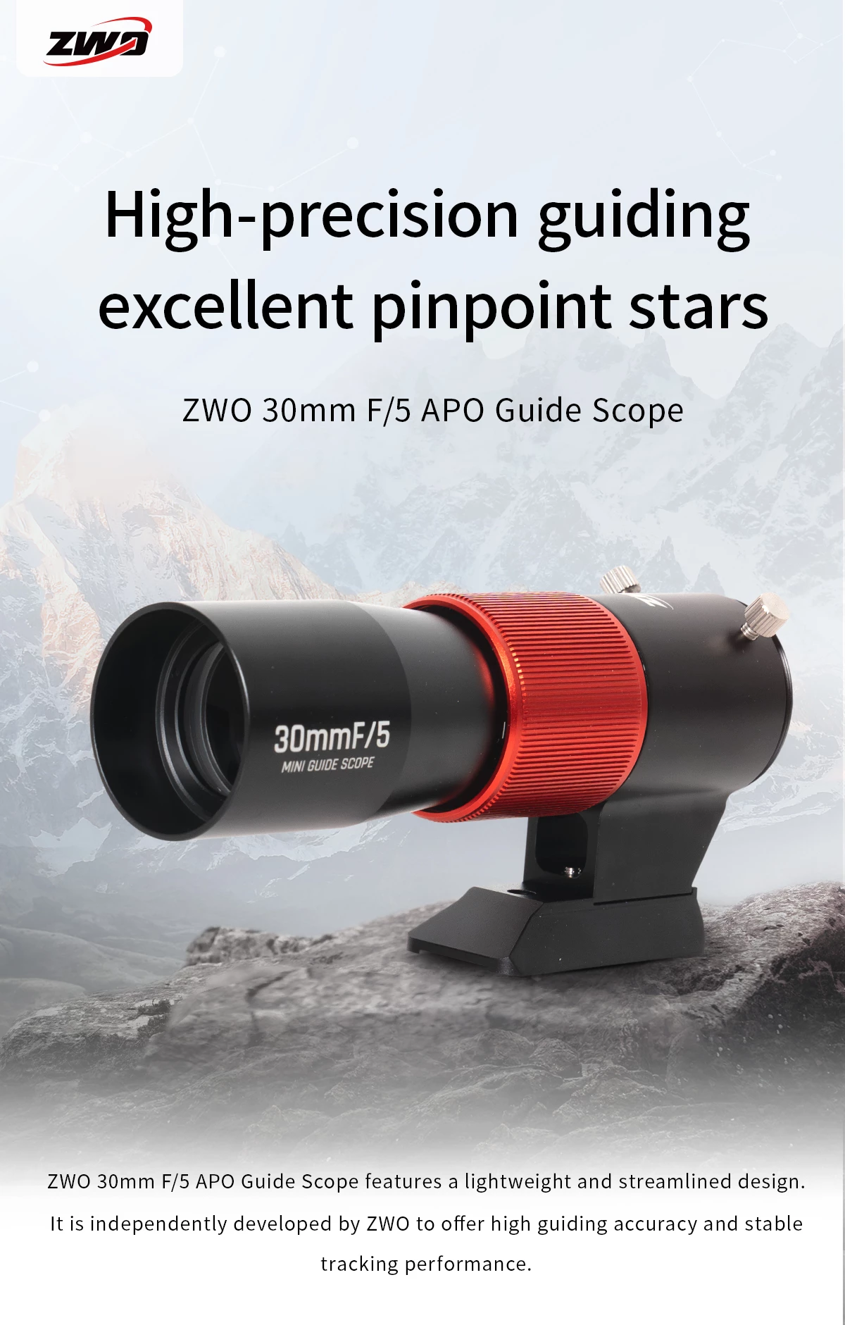 ZWO 30 MM F5 MINI GUIDETELESKOP - 13