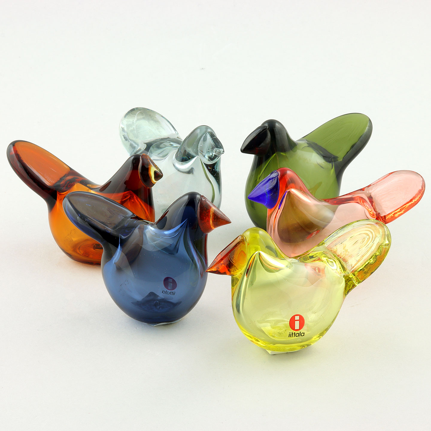 Sieppoシエッポ　オイバトイッカ　oiva toikka Oiva Toikka Flycatcher (sieppo) Footed Cobalt Blue Glass