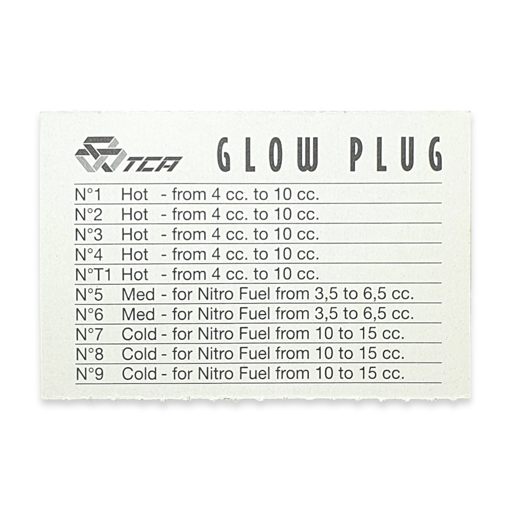 TCA Racing STANDARD GLOW PLUG N° 1 - FOR STROKE ENGINES - 1:8 - 1:10 SCALE - RC CARS - 4