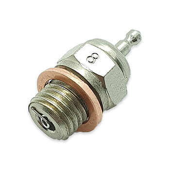TCA Racing STANDARD GLOW PLUG N° 8 - FOR STROKE ENGINES - 1:8 - 1:10 SCALE - RC CARS